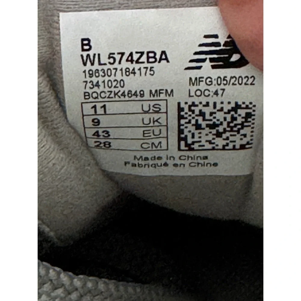 New Balance 574+ Platform Sneakers Grey White WL574ZBA Womens 11 Chunky Shoe - Picture 5 of 11